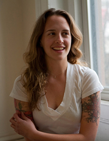Emily Gould in her Brooklyn home, 2010.