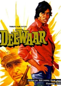 <i>Deewaar</i> (<i>The Wall</i>, 1975), directed by Yash Chopra, was the film that established Amitabh Bachchan as the angry young man of Bollywood. Wikimedia Commons