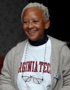 Nikki Giovanni at Mountain Home Air Force Base, Idaho in 2008. Stephany Miller/Wikimedia Commons