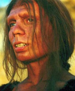 Reconstruction of a Neanderthal woman.
